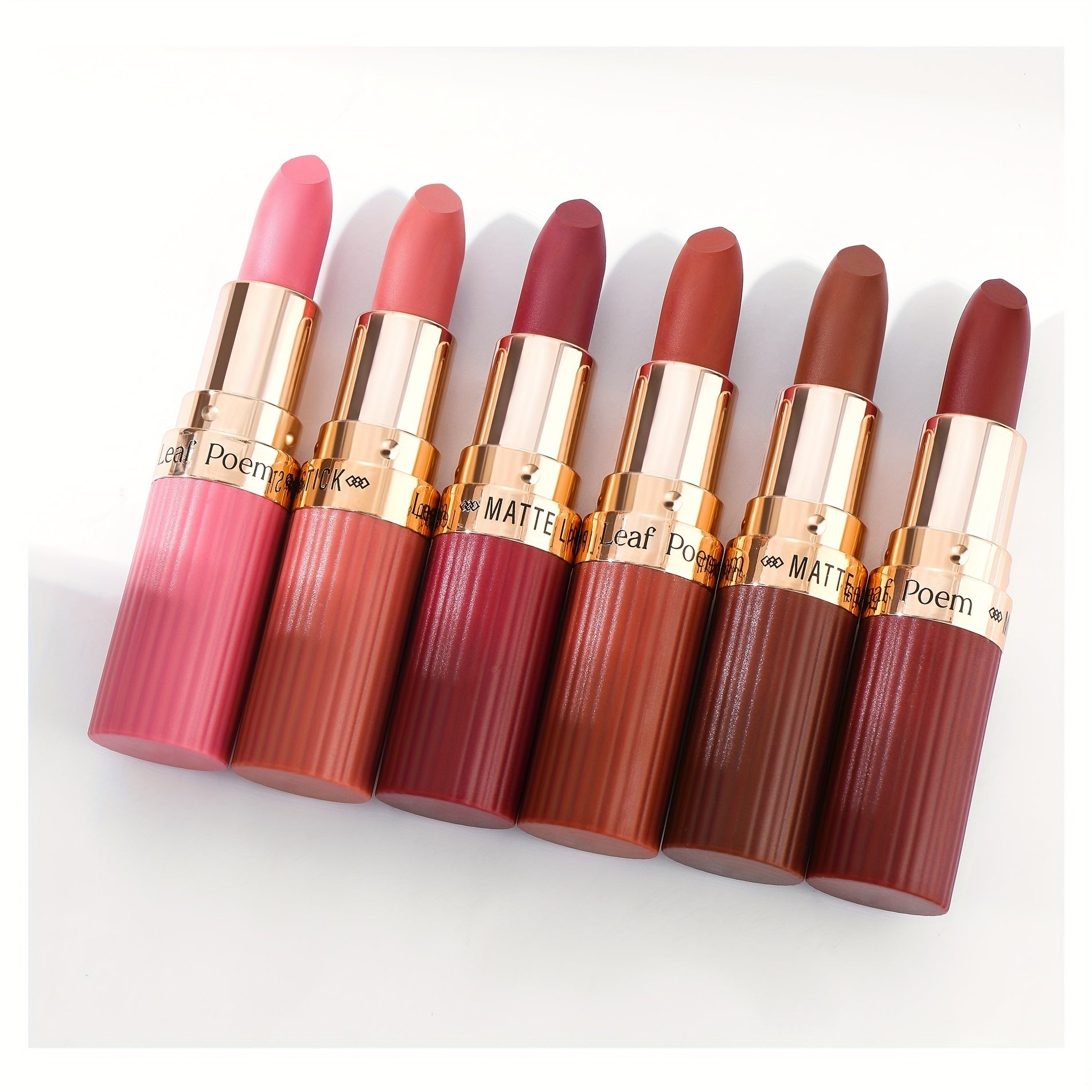 6pc Matte Velvet Lipstick Set in Pink Red Nude Shades