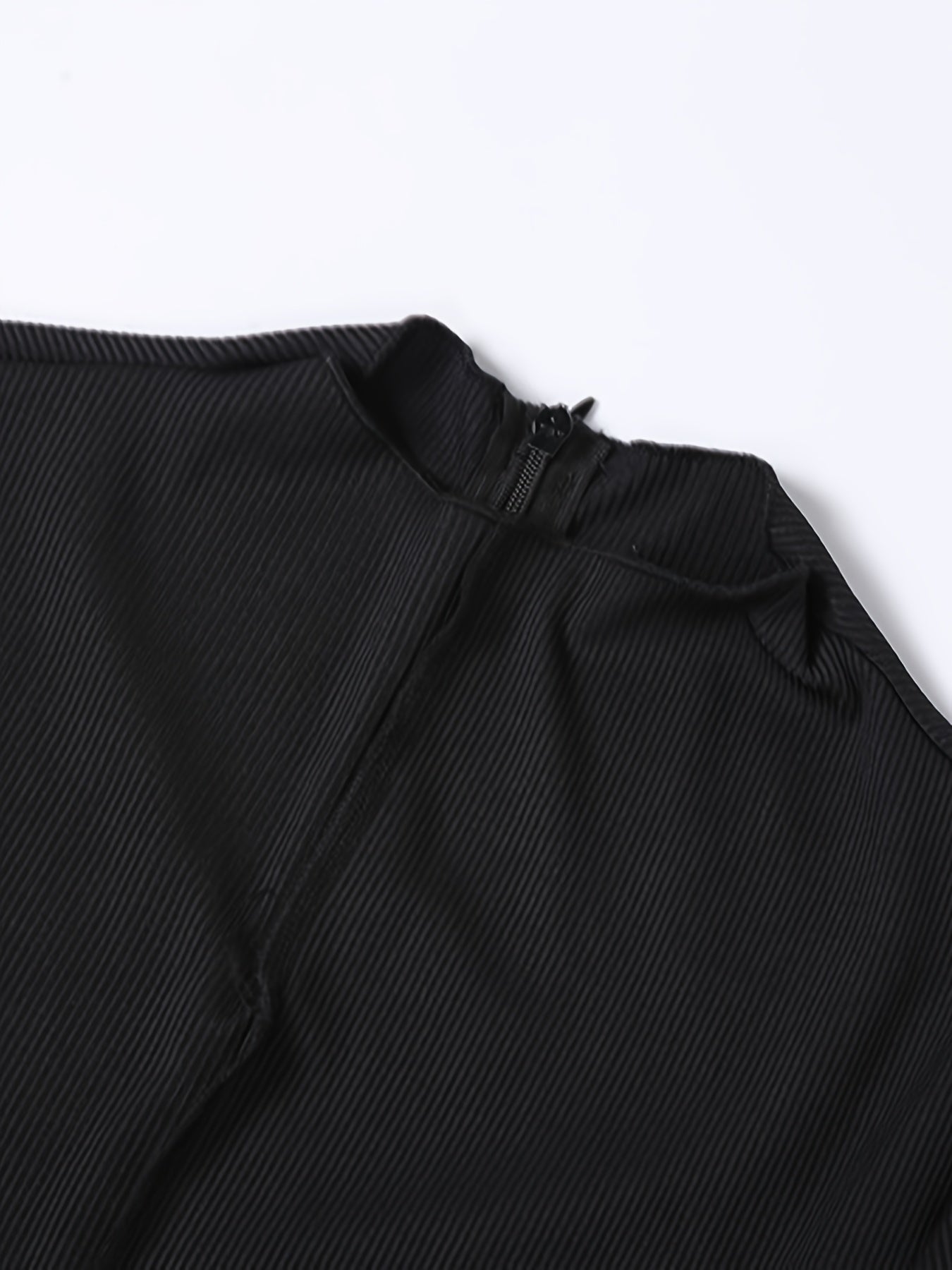 High Collar Long Sleeve Skinny Jumpsuit