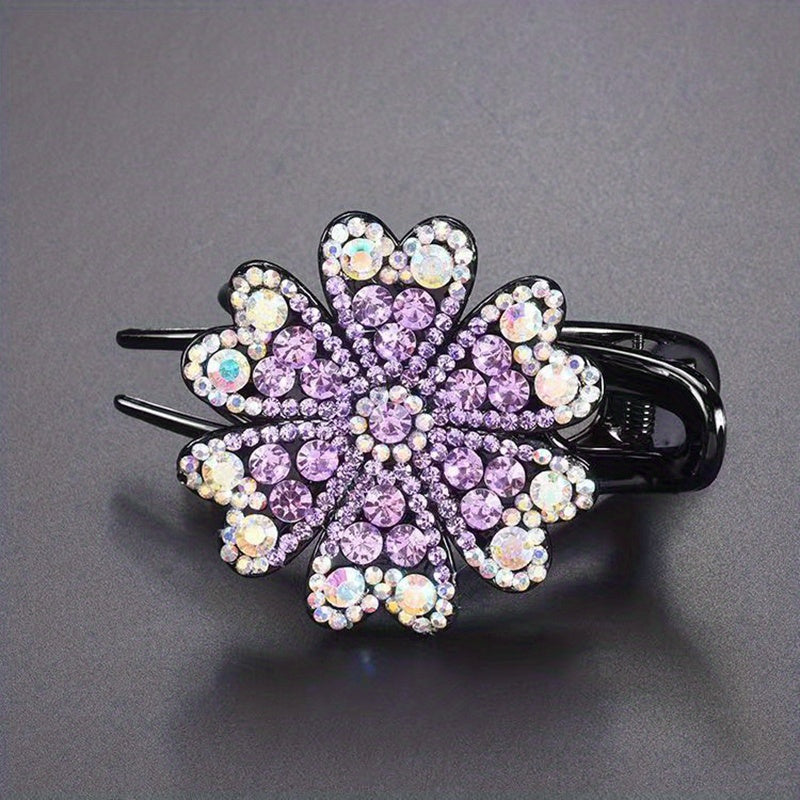 Vintage Rhinestone Butterfly Hair Claw Clip