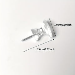 30 Clear Large Push Pins for Cork Board Bulletin Board Wall Thumb Tacks Long