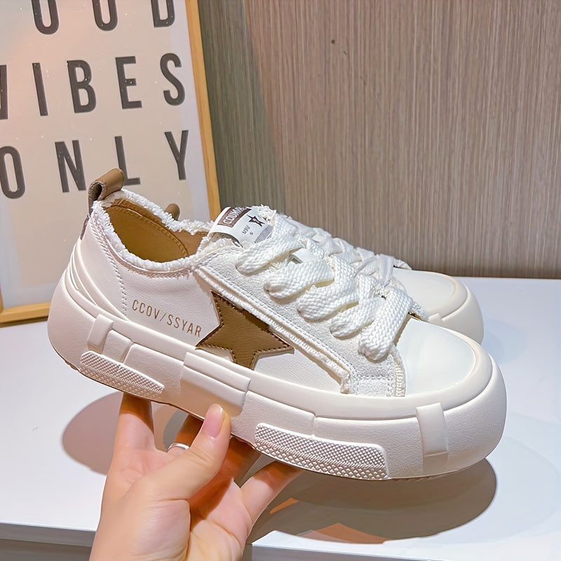 Women's Star Pattern Chunky Sneakers Comfortable Sport Shoes