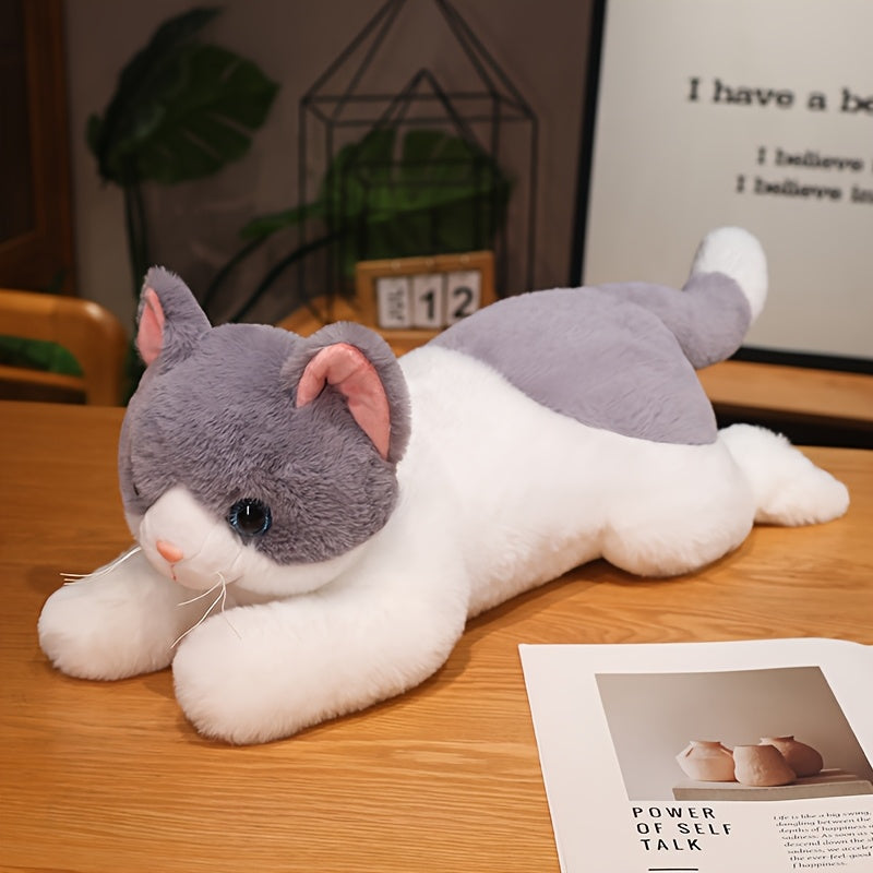 Realistic Plush Cat Stuffed Animal Soft Mixed Colors for Kids