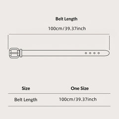 Chain Buckle Belt PU Leather Decor Waist Dress Coat Waistband