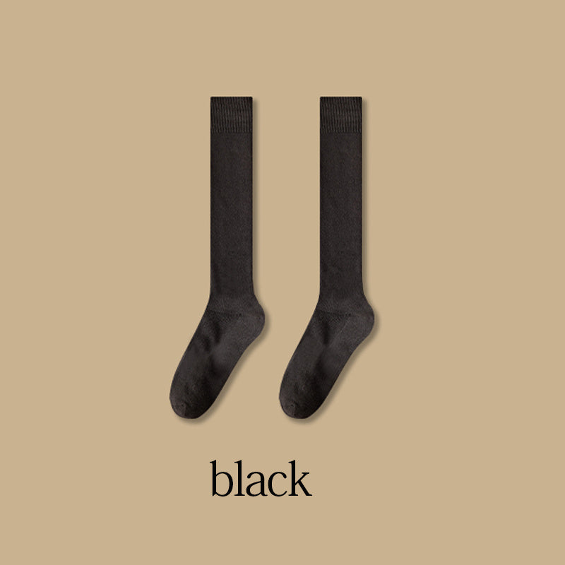 Thick & Warm Calf Socks College Style Knee High Socks Women's Stockings