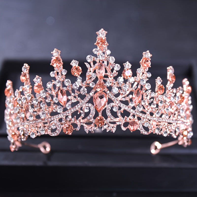 Rhinestone Queen Crown Headband for Prom Birthday