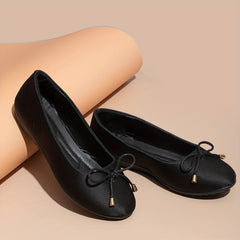 Women's Bowknot Ballet Flats Slip On Soft Sole Anti skid Shoes