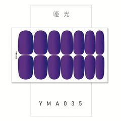 Retro Nail Polish Strips Self-Adhesive Gel Nail Wraps