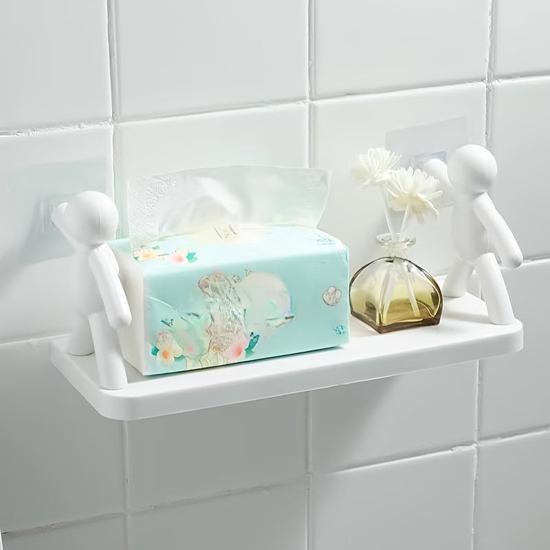 Elephant Shaped Wall Hanging Storage Rack - No Drilling
