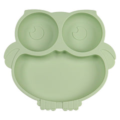Silicone Children's Dinner Plate Owl Dinner Plate Food Supplement Tableware