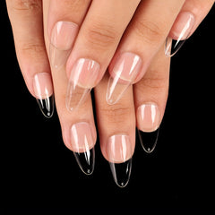 100pcs Clear Acrylic Coffin Nails Full Cover Tips DIY Nail Art Salon Use