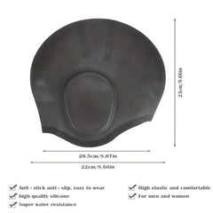 Silicone Swimming Cap with Ear Pockets for Long Hair