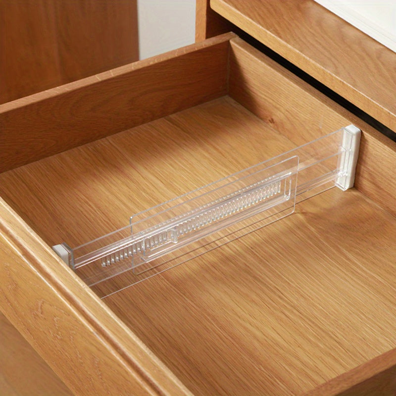 Retractable Transparent Drawer Partition for Underwear and Socks Organization