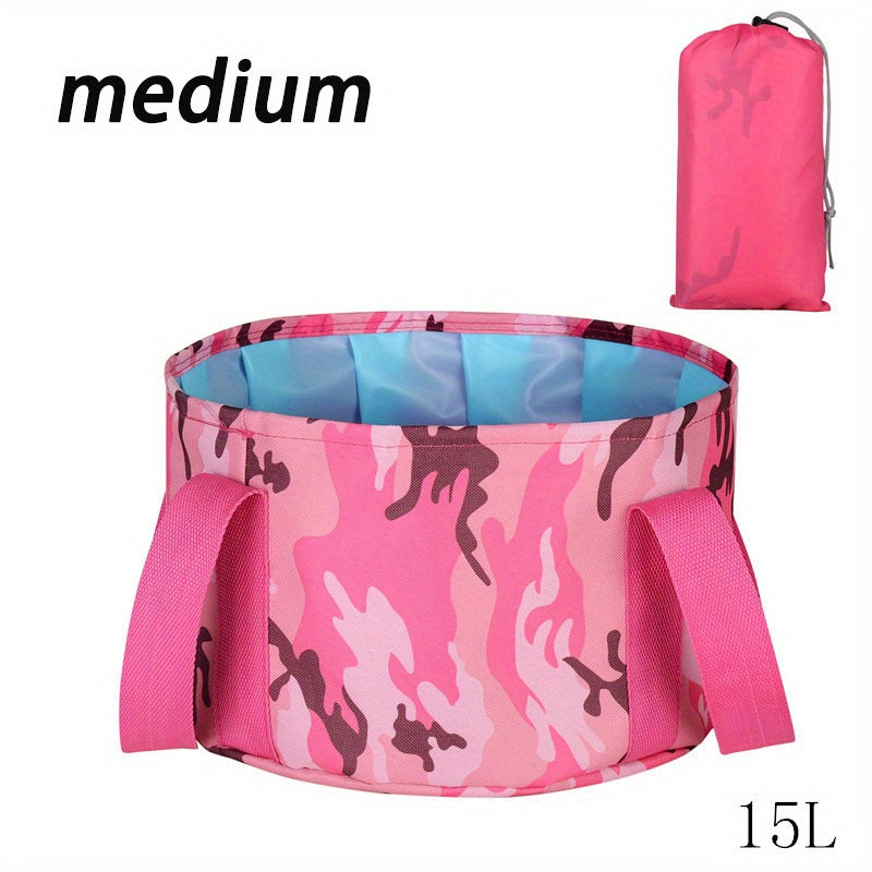 Large Foldable Outdoor Wash Basin Camping Bucket Portable Fishing Water Pail