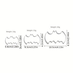3pcs Bat Mold Biscuit Cutters Halloween Stainless Steel DIY Baking Tool