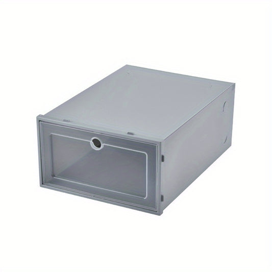 Plastic Flip Shoe Box With Dustproof Advantage & Drawer Stackable Storage