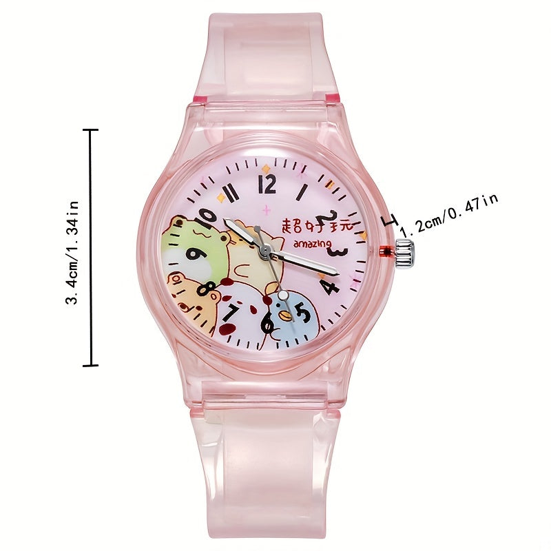 Kids' Transparent Biological Watch Cartoon Design