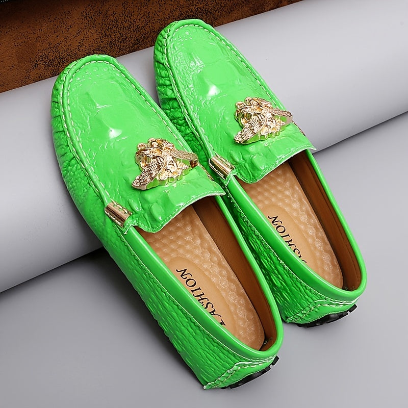 Green Slip on Loafers Comfy Casual Shoes Women's Footwear