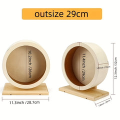 Quiet Wooden Hamster Wheel for Small Pets