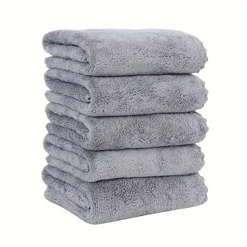 5pcs Absorbent Towel Set for Hair Drying Sports Travel