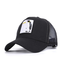Animal Embroidery Baseball Cap Mesh Peaked Cap