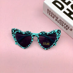 Leopard Heart Shaped Sunglasses for Girls