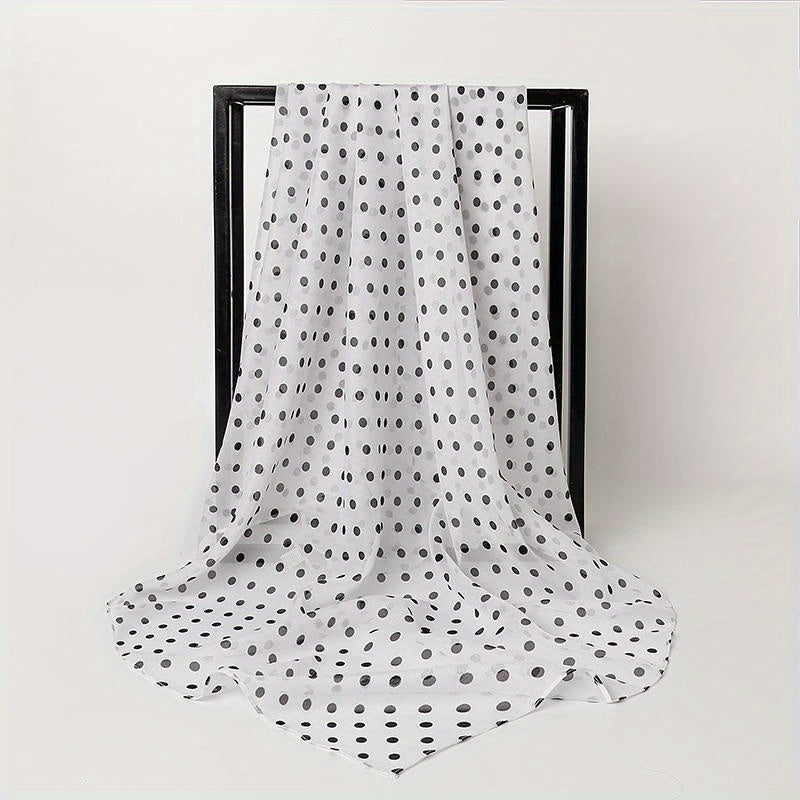 Polka Dot Silksquare Scarf Thin Breathable Shawl Soft Sunproof Scarf