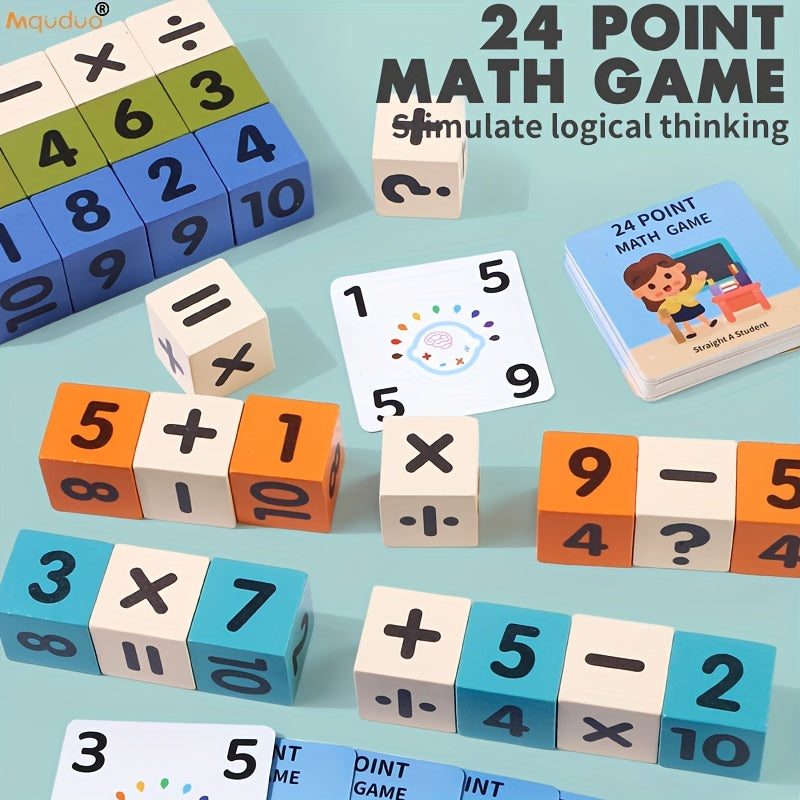 Wooden Toy Math Operations Board Game