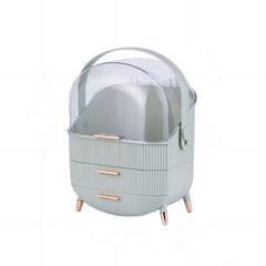 Clear Makeup Organizer with Lipstick and Skincare Holders