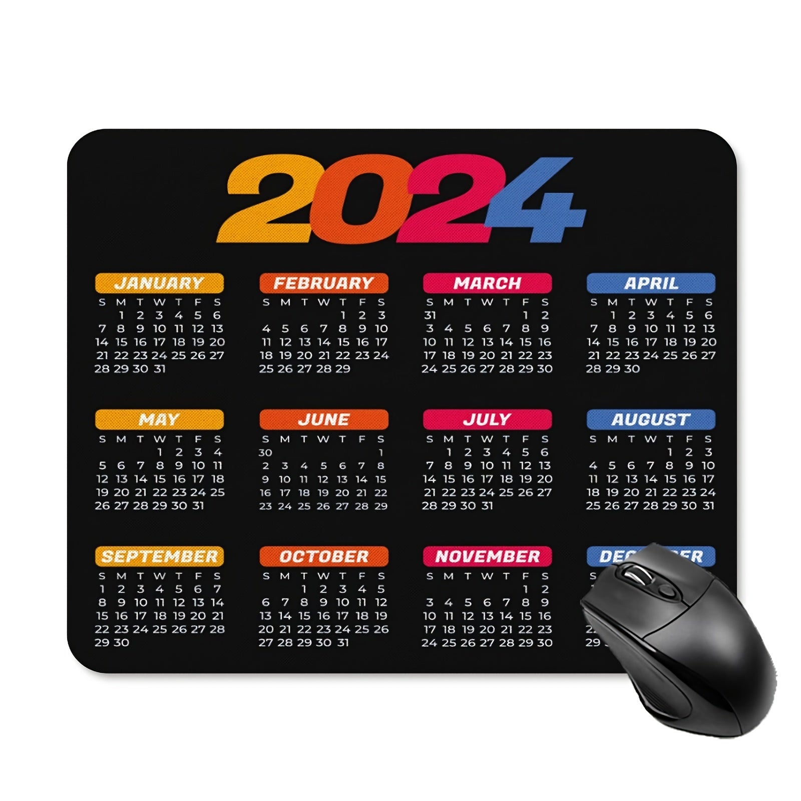 Calendar 02 Mouse Pad Non Slip Rubber Mouse Mat For Computer Desk