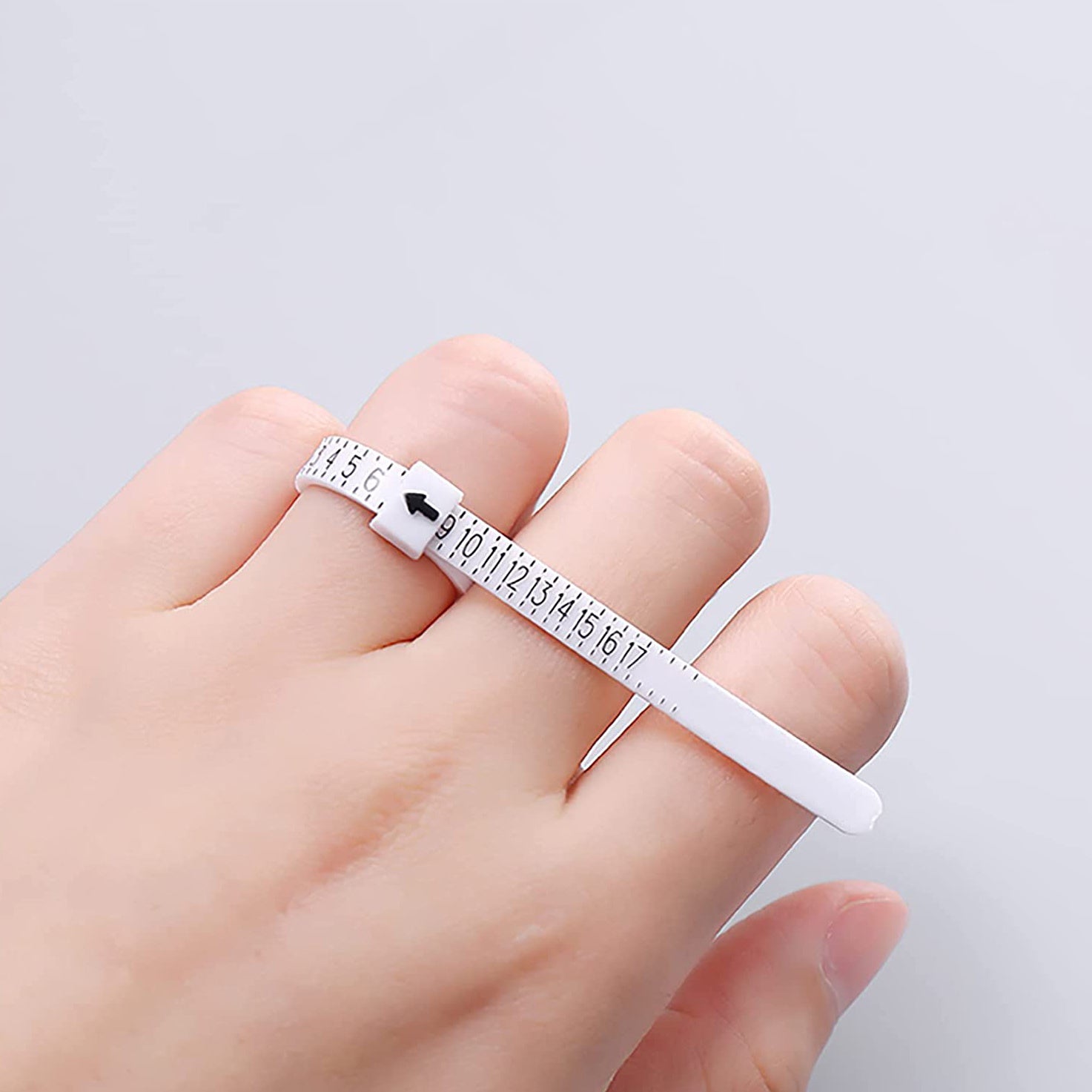 Plastic Ring Sizer Tool Clear Accurate Jewelry Size Measurement 1-17 Rings Sizer