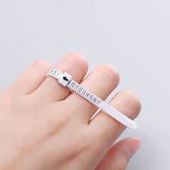 Plastic Ring Sizer Tool Clear Accurate Jewelry Size Measurement 1-17 Rings Sizer