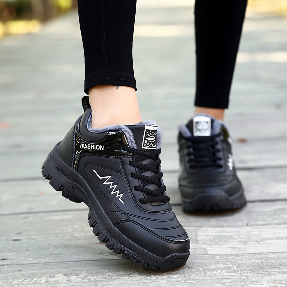 Women's Non slip Warm Hiking Sneakers Wear Resistant Snow Shoes