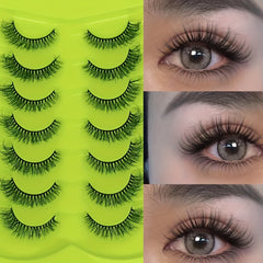 7 Pairs 8D Wispy Mink Lashes for Long Voluminous Look