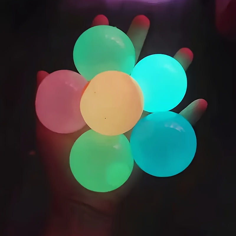 5pcs Glow Stick Wall Balls Stress Relief Toys