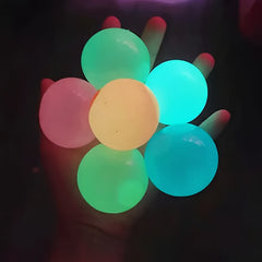 5pcs Glow Stick Wall Balls Stress Relief Toys