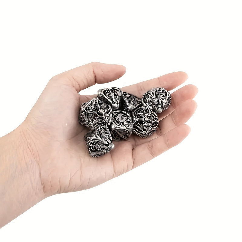 Skull Metal Dice Set Set Of 7