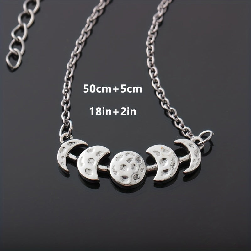 Vintage Full Moon Necklace Women's Charm Jewelry