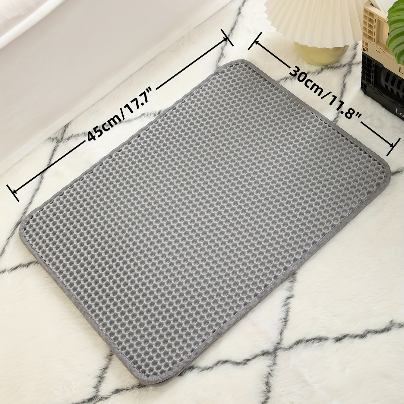 Double Layer Cat Litter Mat Traps Litter Easy To Clean