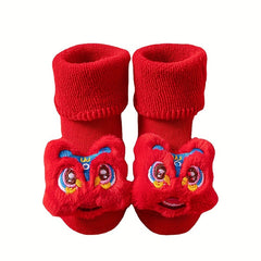 Winter Baby Warm Socks Thick Red Year Festive Socks