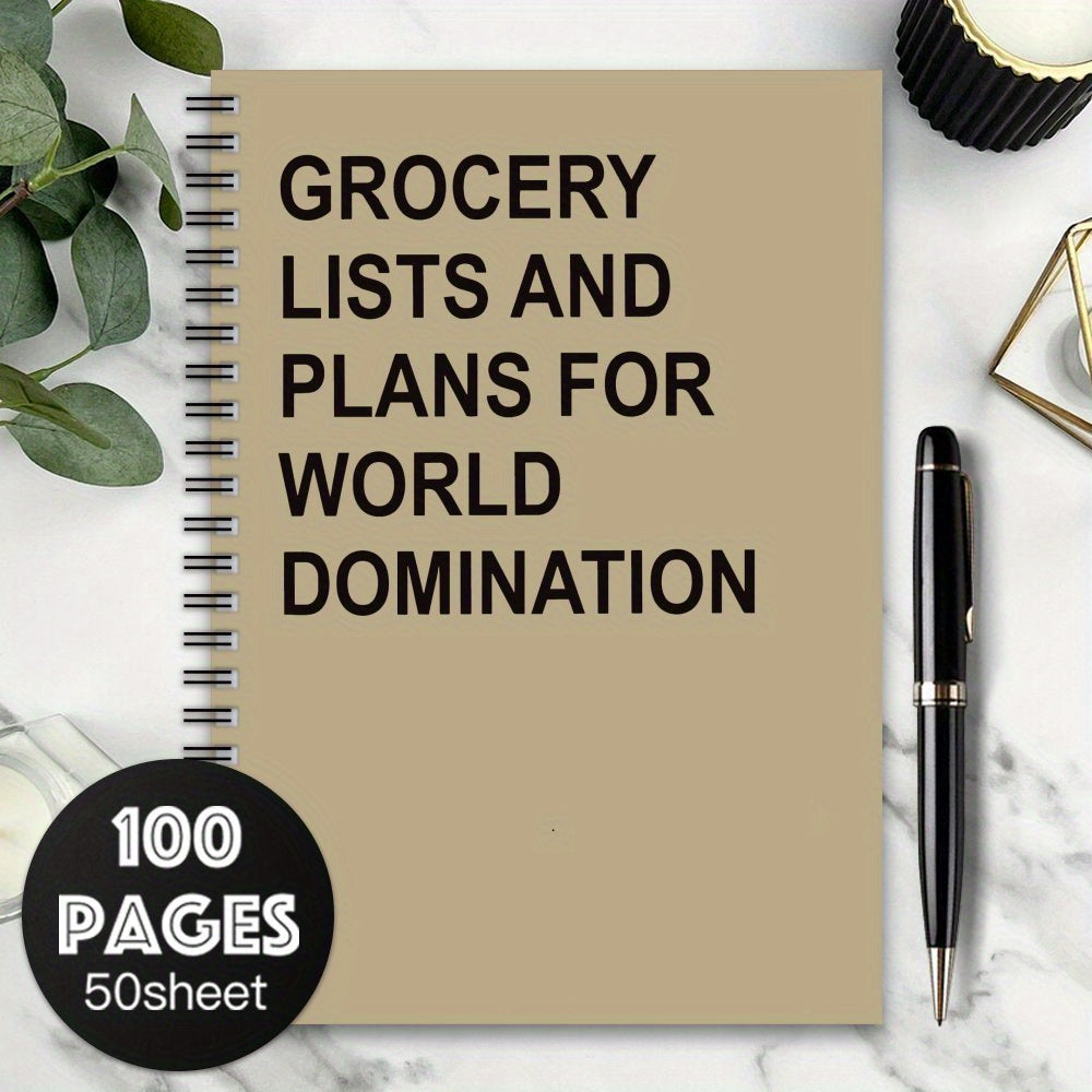 Funny Grocery Lists & World Domination Notebook