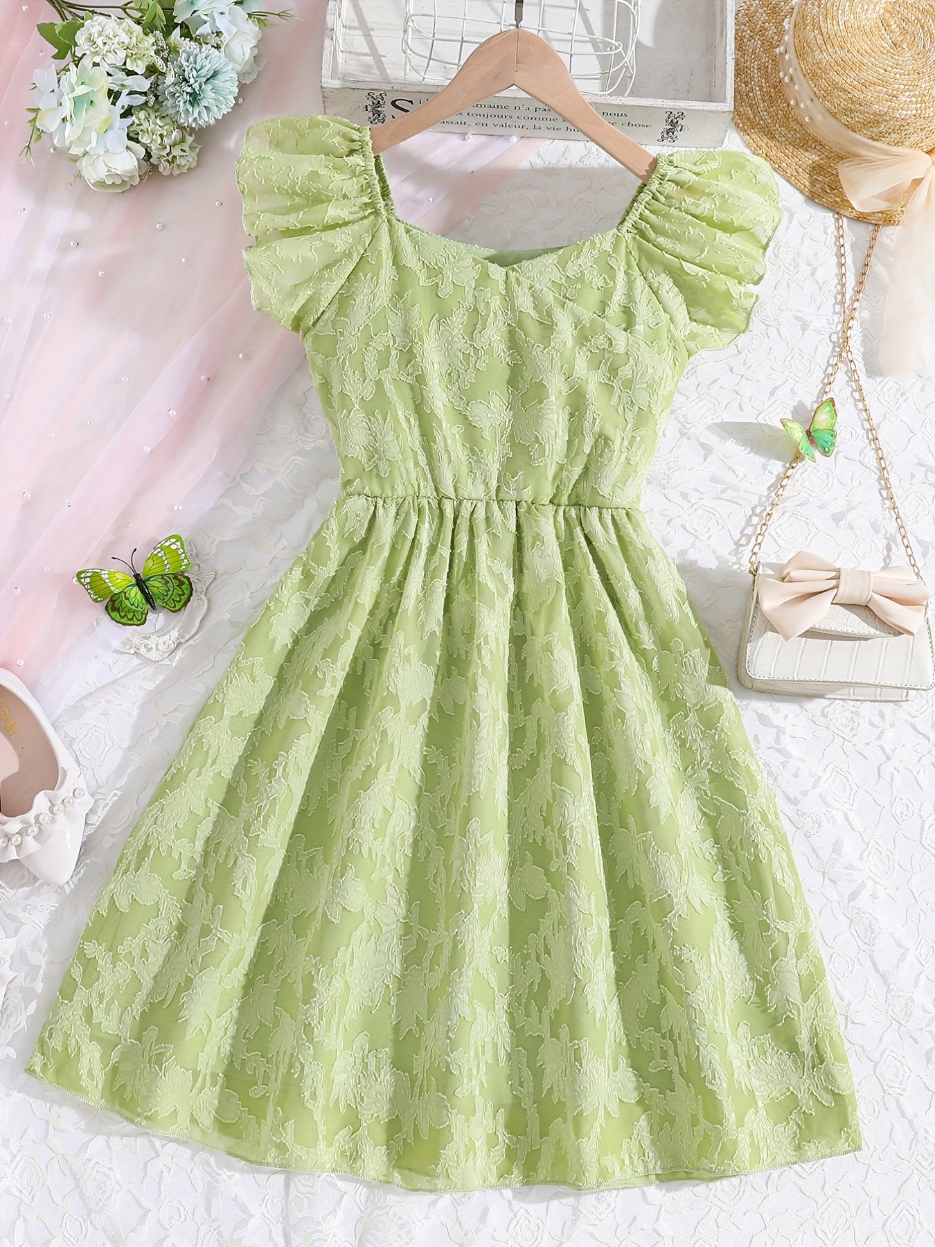 Girls Embroidered Casual Dress Vacation Kids Summer Clothes