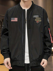 Men's Casual Zip Up Jacket for Spring Fall