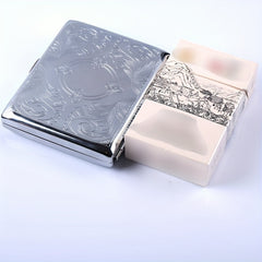 Metal Cigarette Case Spring Clip Open Tobacco Case Holder For Men