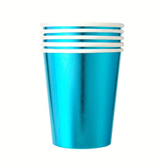 10pcs Bronzing Theme Party Tableware Disposable Cups Plates Tablecloth