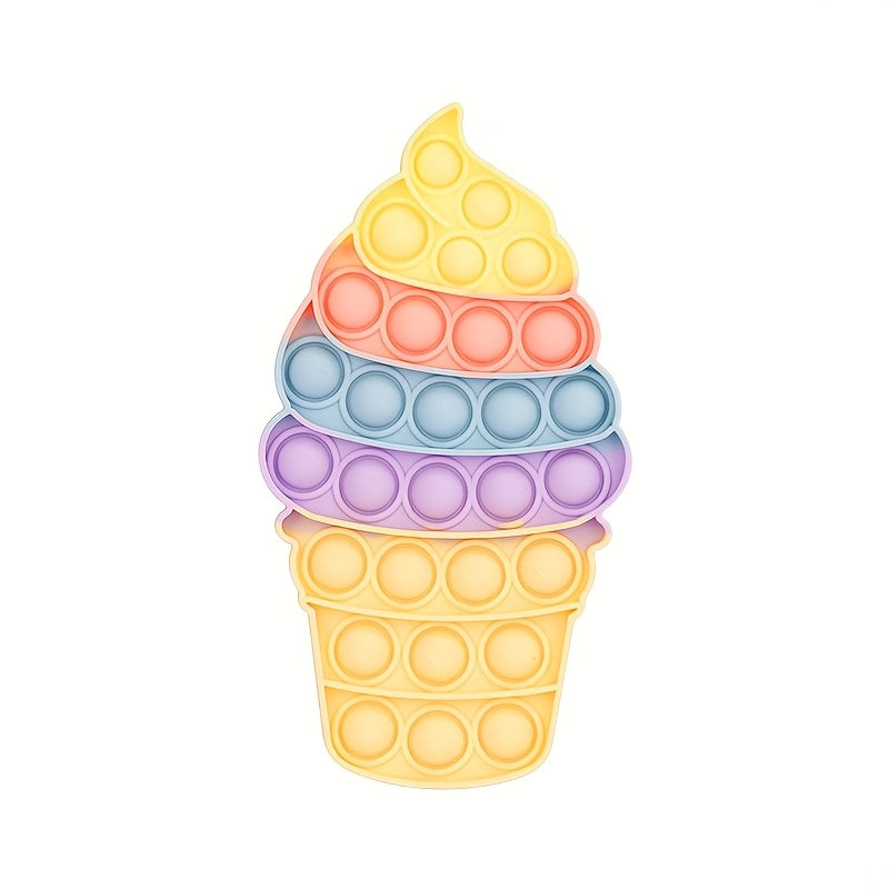 Colorful Ice Cream Cone Bubble Press Fidget Toy for Adults and Kids