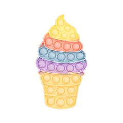 Colorful Ice Cream Cone Bubble Press Fidget Toy for Adults and Kids