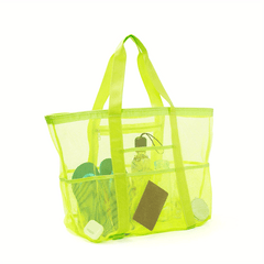 Large Capacity Beach Bag Mesh Clear Lightweight Storage Bag