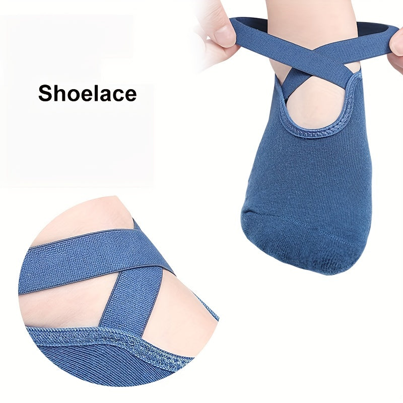 Thickened Yoga Socks Cross Belt Non-slip Sweat-absorbing Breathable Short Socks