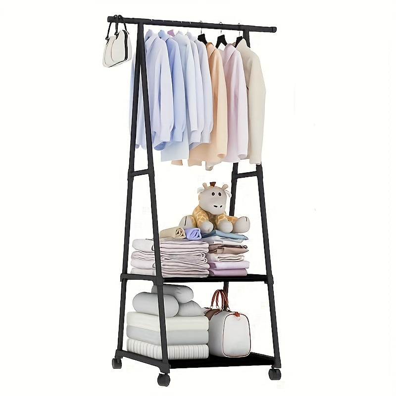 Triangular Coat Rack Pulley Version 2 Layer Rolling Coat Rack