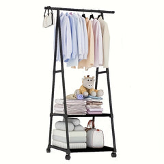 Triangular Coat Rack Pulley Version 2 Layer Rolling Coat Rack